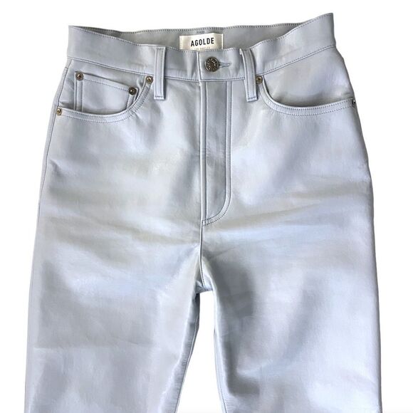 AGOLDE Straight Leg Periwinkle Colored Leather Pants           | Size: XS | - Picture 8 of 11